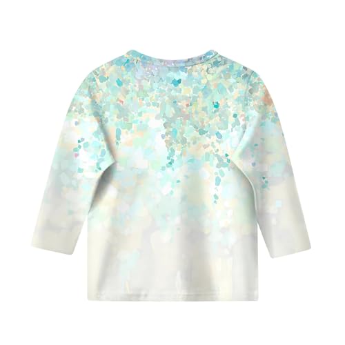 Girls Long Sleeve Shirts Printed Crew Neck Pullover Tops 3/4 Sleeve Lightweight Blouses Fall Winter Sweatshirts2