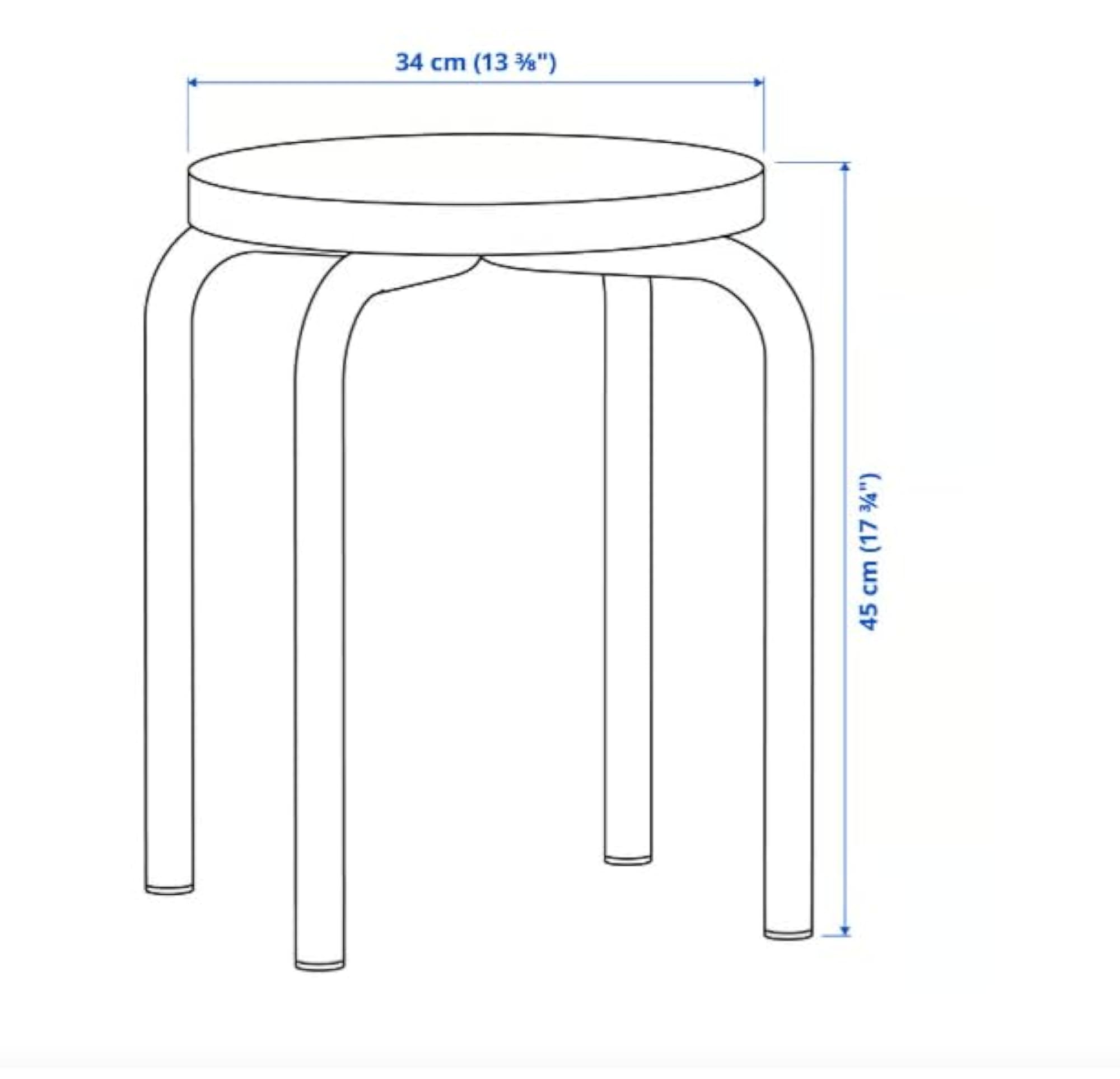 Classic Multipurpose Stool with Grey Cushioned Seat