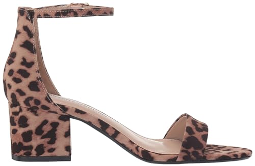 Image of Amazon Essentials Women's Two Strap Heeled Sandals with Adjustable Ankle Strap, Padded Memory Foam Insole