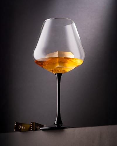 Image of CAR-O-BAR Ivory Wine Glass | Premium Wine Glasses | Set of 2 | 350ml Crystal Wine Goblet Glass | Perfect for Red and White Wine || Perfect for Gifting