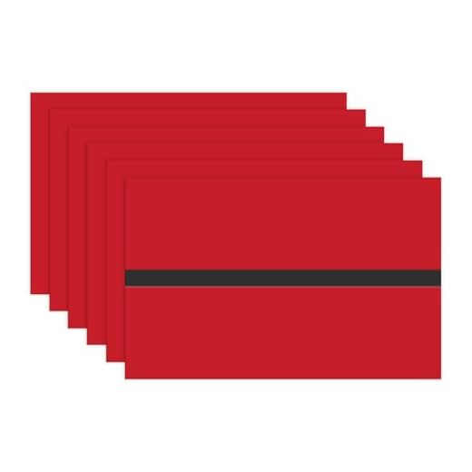M METERXITY 6-Pack Engraving Blank Materials Double Color 7x11 Inch, 1.3mm Thick ABS Plastic Sheet Yard Signs Name Plate for Door/Office/Home/Conference/Hotel/DIY Carving[Red/Black]