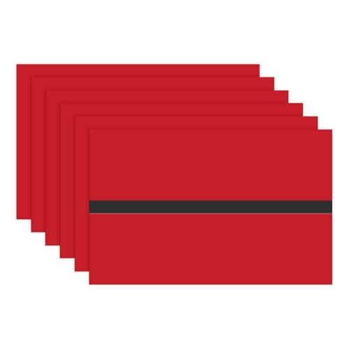 Image of M METERXITY 6-Pack Engraving Blank Materials Double Color 7x11 Inch, 1.3mm Thick ABS Plastic Sheet Yard Signs Name Plate for Door /Office /Home /Conference /Hotel /DIY Carving[Red /Black]