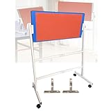 YLQFGUVWK Table Tennis Rebound Board 360° Adjustable Self-Training Equipment Table Tennis Rebound Machine Indoor Training Equipment Sturdy Steel Frame and Wheels (Standing Desktop Double Stand)