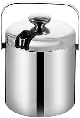 Cubo de hielo aislado de acero inoxidable de doble pared con tapa de mango de pinza tapa de mango de pinza cubo de hielo Cubo de hielo aislado de acero inoxidable de doble pared con tapa de mango de pinza tapa de mango de pinza cubo de hielo