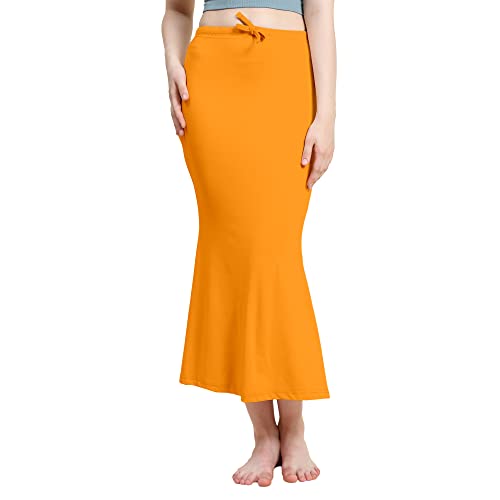 Image of Amazon Brand - Anarva Women Cotton Blended Saree Shapewear Regular Petticoat Skirt For Saree
