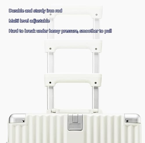 Aluminium Frame Suitcase Carry on Luggage ABS+PC Alloy Shell with 360° Double Spinner Wheels,Black,24in4