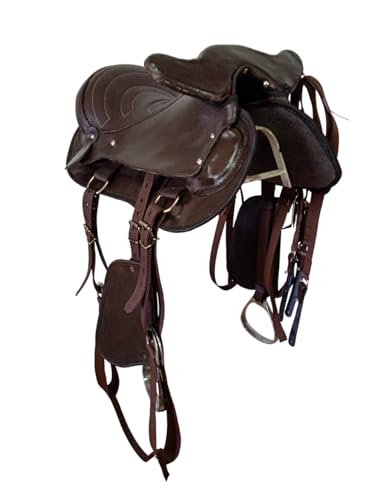 Sela com Cabeçada para cavalgada ou trabalho Marrom