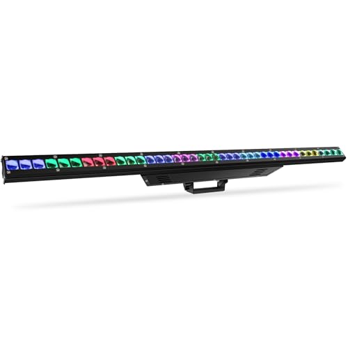 LED Stage Wash Light Bar: 120W 40LED RGB Color Changing Beam - DMX Sections Control - Sound Activated Chasing Effects for DJ Planner - Uplights for Events Wedding Party Stage Club Band Live Show