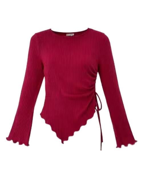 Baba Enterprise Flared Sleeve Wild top for Girls & Women | Polyester Fabric | Stylish Long Sleeve Casual Wear-picture-23
