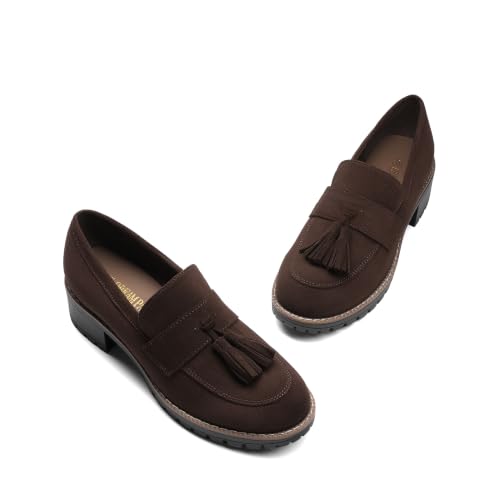 Image of DREAM PAIRS Women's Chunky Loafers Business Casual Shoes