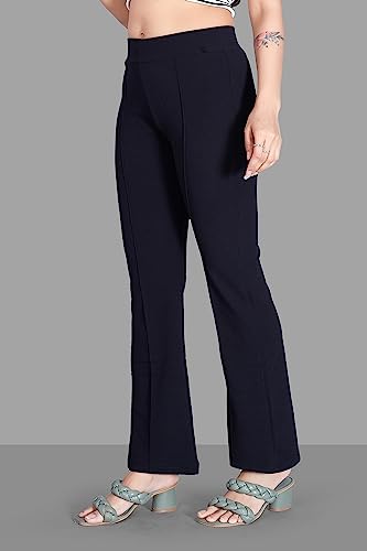 Image of Women's High Waist Bell Bottom Trouser, Elastic Flared Bootcut Pants