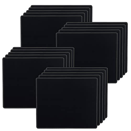 20 Pack Mouse Pad With Stitched Edges Mousepads Bulk Non-Slip Rubber Base, Waterproof Coating Mouse Pads For Computers, Laptop, Office & Home -(250Mm X 210Mm X 2Mm) - Black #TOP5