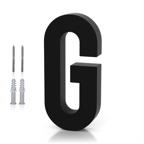 Numeros Maison Noirs 5 Pouces, Metal 3D Adresse Moderne (G)