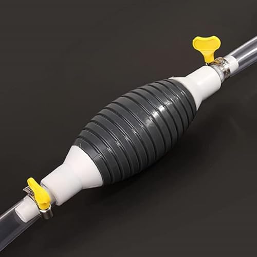 Image of Manual Oil Pump with 6.5 Feet PVC Pipe - Multifunction Fuel Transfer Siphon Pump for Gasoline, Diesel, Water & Fish Tank Exchange | Hand Suction Pump for Car, Bike, Aquarium and Emergency Use
