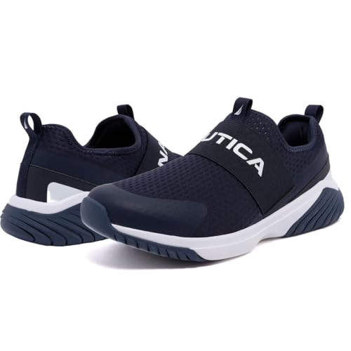 Image of Nautica Men's Slip-On Sneakers - Casual Fashion Shoes for Walking, in Medium & Wide Widths