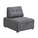 MATERIALI - La struttura solida e l’imbottitura in schiuma ad alta densità offrono comfort eccezionale e sostegno duraturo, rendendo questa poltrona letto singolo ideale anche come pouf letto singolo o poltrona relax manuale per ogni esigenza quotidiana