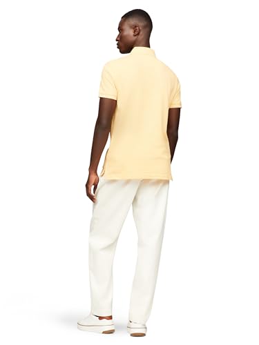 Image of Tommy Hilfiger Men's Short Sleeve Polo Shirts in Slim Fit with Stretch and Organic Pique Cotton