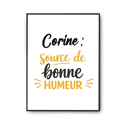 Affiche Corine affiche de bonne humeur pour transformer l'ambiance de votre foyer