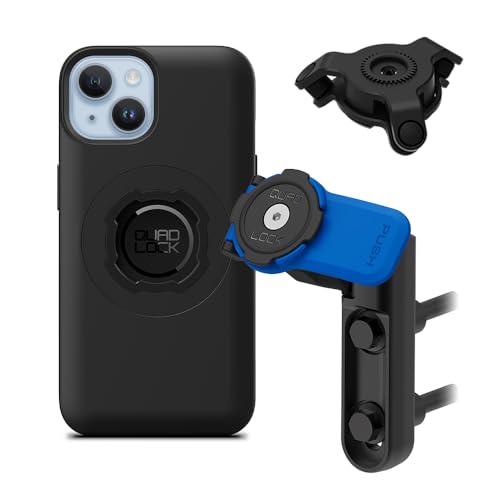 Image of Quad Lock Brake /Clutch Motorcycle Phone Mount with Vibration Dampener and MAG Phone Case for iPhone 14