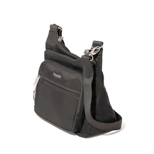 Image of Baggallini Securtex Anti-theft Crossover Crossbody Bag 11 inchw X 8.5 inchh, Rfid, Built-in Wallet, Locking Zippers