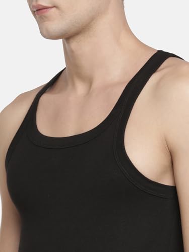 Image of Macroman M-Series Rocker Sports Vest for Men in 100% Combed Cotton with Square Neckline & Contoured Armholes