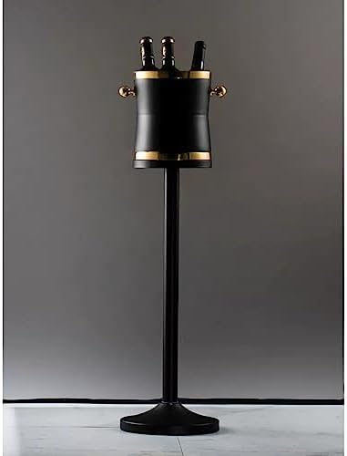 Champagne Bucket - Stainless Steel Wine Cooler with Stand for Chilling and Serving - Large Capacity and Elegant Design