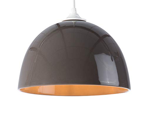 Luminaire Rosa 25, suspension céramique, 60 W, taupe, ø 25 x H 16 cm