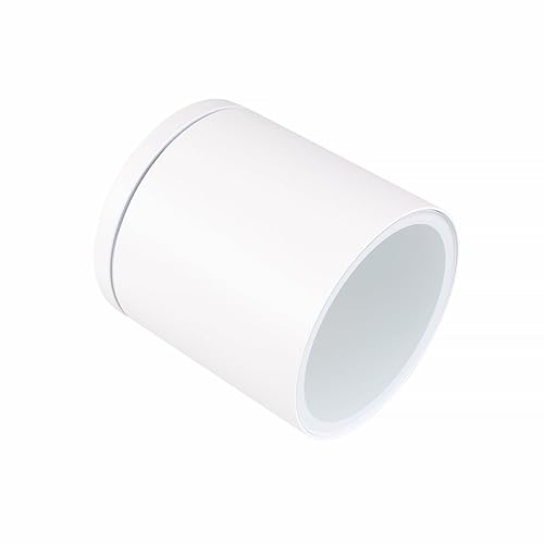 Plafoniera faretto cilindrico tondo per soffitto da esterno IP54 per balconi terrazza patio androni Bagno cucina dotato di attacco per lampadine GU10 (Bianco, lampadina esclusa)
