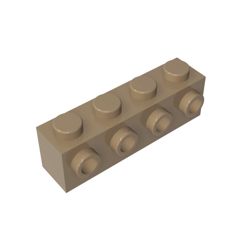 GDS-637 30414 Brick Special 1x4 with 4 Studs on One Side, Dark Tan, 50 PCS