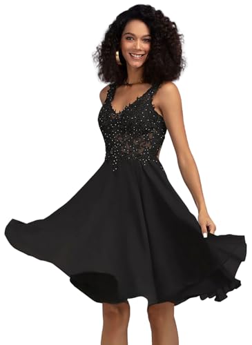 Homecoming Dresses for Teens Short Lace Cocktail Party Dress with Beading Prom Dress Evening Party Gowns