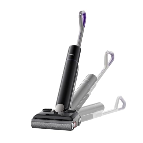 EUREKA Aspiradora Fregadora Potente sin Cable, Aspirador Vertical en Seco y Húmedo 24 kPa Autopropulsado, 100 ℃ Autolimpieza, 180° Plano, Autonomía 60 mins, Limpieza Borde, Anti-Enredos, FloorShine880