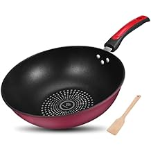 Cast Iron Frying Pan, Flat Bottom Cooking Pan, Non Stick Breakfast Pan with Handle, Large Capacity Skillet Pan, Multifunction Cookware for Home, Kitchen, Restaurant, Suitable for28cm / 11.02in