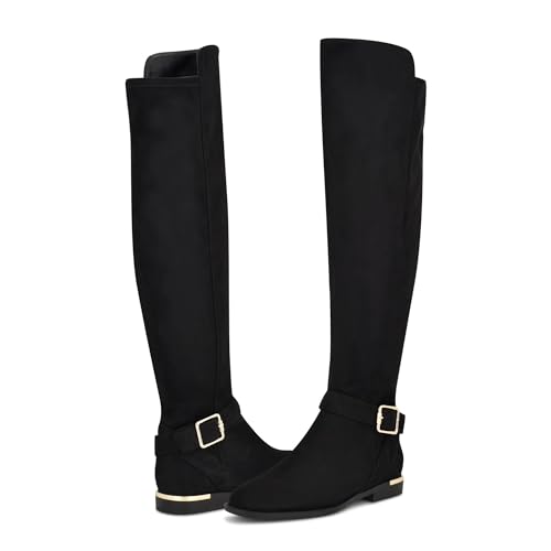 Botte au-dessus du genou Nine West Andone galbante qui ne glisse pas pour femme
