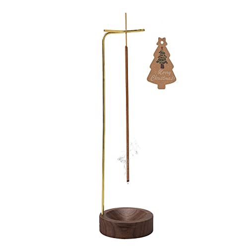 Dostende Incense Holder, Multi-Purpose Design Wooden Incense Burner ash Catcher with Brass Incense Stick Holder for Home Decor Yoga Spa Madiation