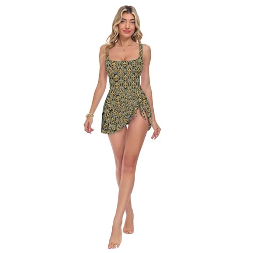 Maillot de bain une pièce fleur de lys gainant et confortable pour femme