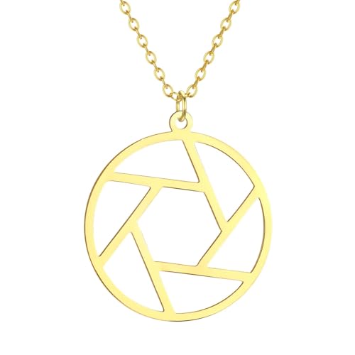 Collier cadeau photographe symbole diaphragme f-stop pour surprendre un artiste