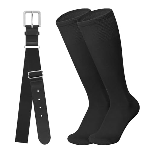 Image of Baseball Belt and Baseball Socks Combo Set for Youth and Adult Available in 20 Colors