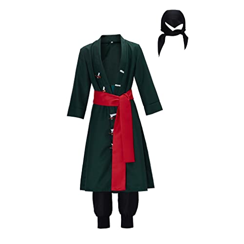 SFWXCOS Roronoa Zoro - Disfraz de cosplay después de 2 años Lorenor Zorro, disfraz completo para...