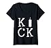 Femme Sac de kickboxing, kickboxing, MMA, sports de combat T-Shirt avec Col en V