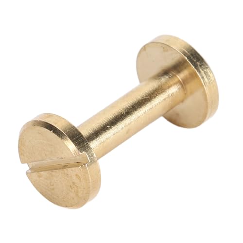 Rivettatura rivettante a vite in ottone a vite set rotonde rivetta a testa piatta da 10 mm Rivet per sacchetti di cinture scarpe portafogli giacche in pelle tessuto in pelle 50 set (10x12mm /