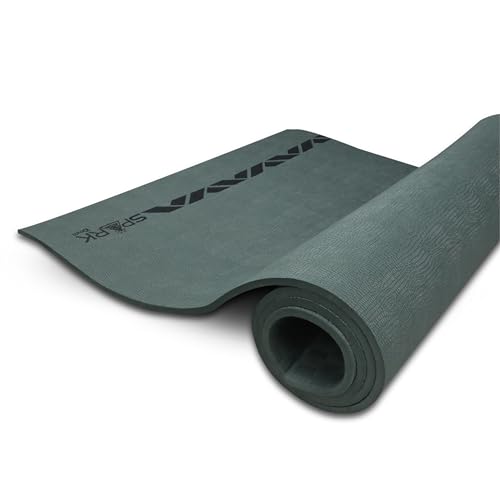 Image of Nivia Spark EVA Yoga Mat for Men & Women, 10 mm with Carry strap, Anti Skid, Exercise Mat for Home Workout, Foldable yoga mat, For Gym Exercise /Fitness (Bottle Green)