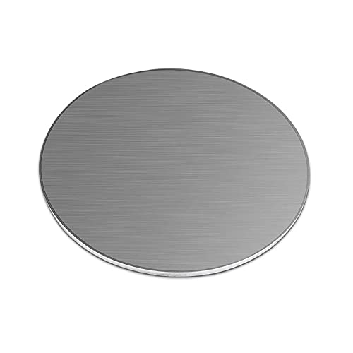 XMRISE 304 Stainless Steel Circular Plate SS Flat-Plate Round Sheet Disc Iron Plate Processing Laser Cutting Welding1.5mm,Dia.6 Thick.0.06
