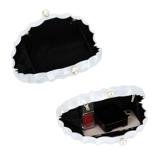 Image of Women Seashell Evening Bag Purse Mermaid Chain Strap Clutch Handbag Shoulder Bag | Seashell