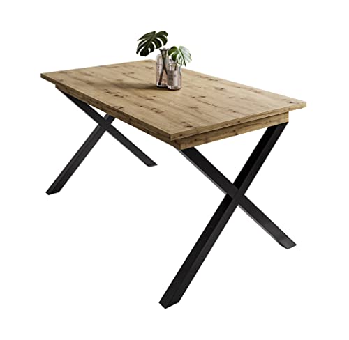 lukmebel Tisch X-Art Ausziehtisch 150-198 cm Wohnzimmertisch Tisch...