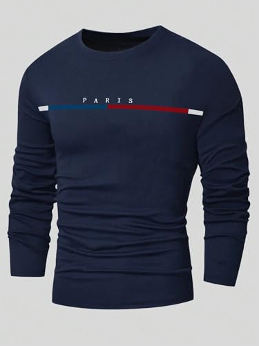 SOLY HUX Men's T Shirts Letter Print Long Sleeve Round Neck Tee Tops4