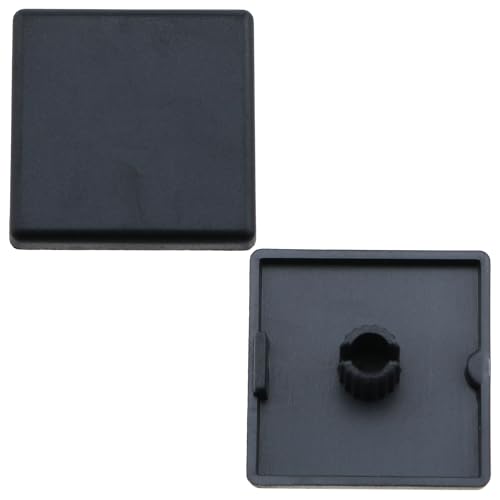Image of 50PCS European Standard Nylon Single Hole Extruded End Cap Black Aluminium Profile End Cap Cover Suitable for 2020 European Standard Aluminium Profile and Kitchen and Wooden Floor