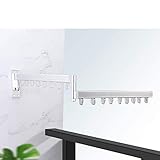 Uso multifunción: el perchero para secadora de pared es una opción ideal para el baño, el lavadero o los jardines. No solo puedes usarlo para colgar toallas, sino que también puedes usarlo para secar ropa y sábanas. Puede hacer que su hogar sea limpio y hermoso.