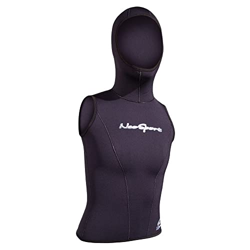 NeoSport Wetsuits Chaleco con capucha para mujer XSPAN 5/3mm, negro, talla 8 - Buceo, snorkel y wakeboard miniatura 3