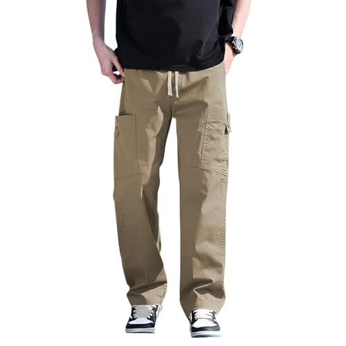 SMOWKLY Men’s Cotton Cargo Pants | Casual Trousers for Men | Comf...