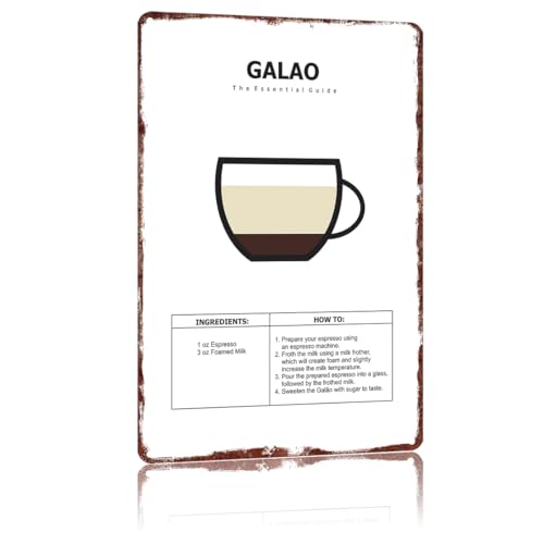 Galao Coffee Print Funny Metal...